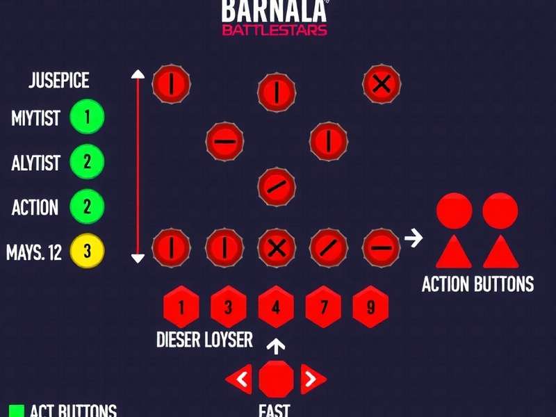 Barnala Battlestars control layout showing joystick and action buttons