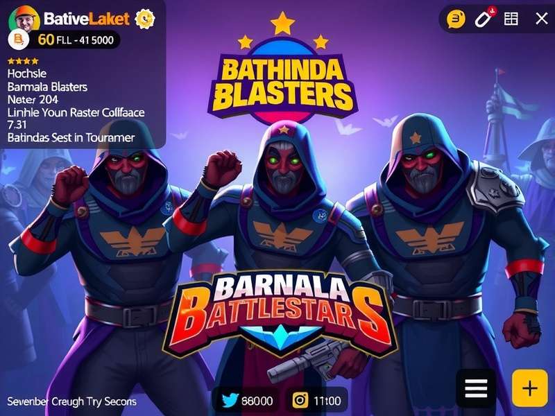 Barnala Battlestars clan members celebrating a tournament win in in-game chat